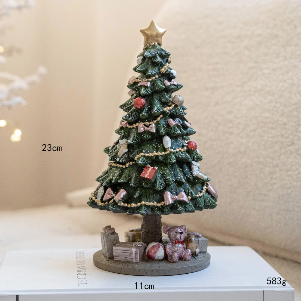 Christmas Resin Carousel Tree Mechanical Music Box — image 7