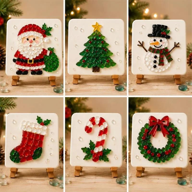 Christmas Sea Glass Mosaic DIY Art Kit Set — image 2