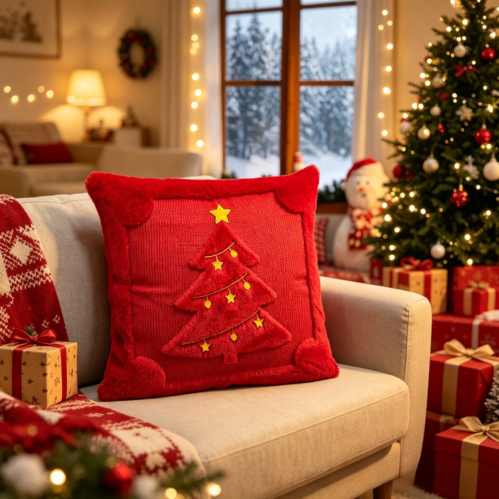 Christmas Throw Pillow Covers Set Of 2, 18 X Inch Soft Plush Faux Fur, Santa Claus… — image 8