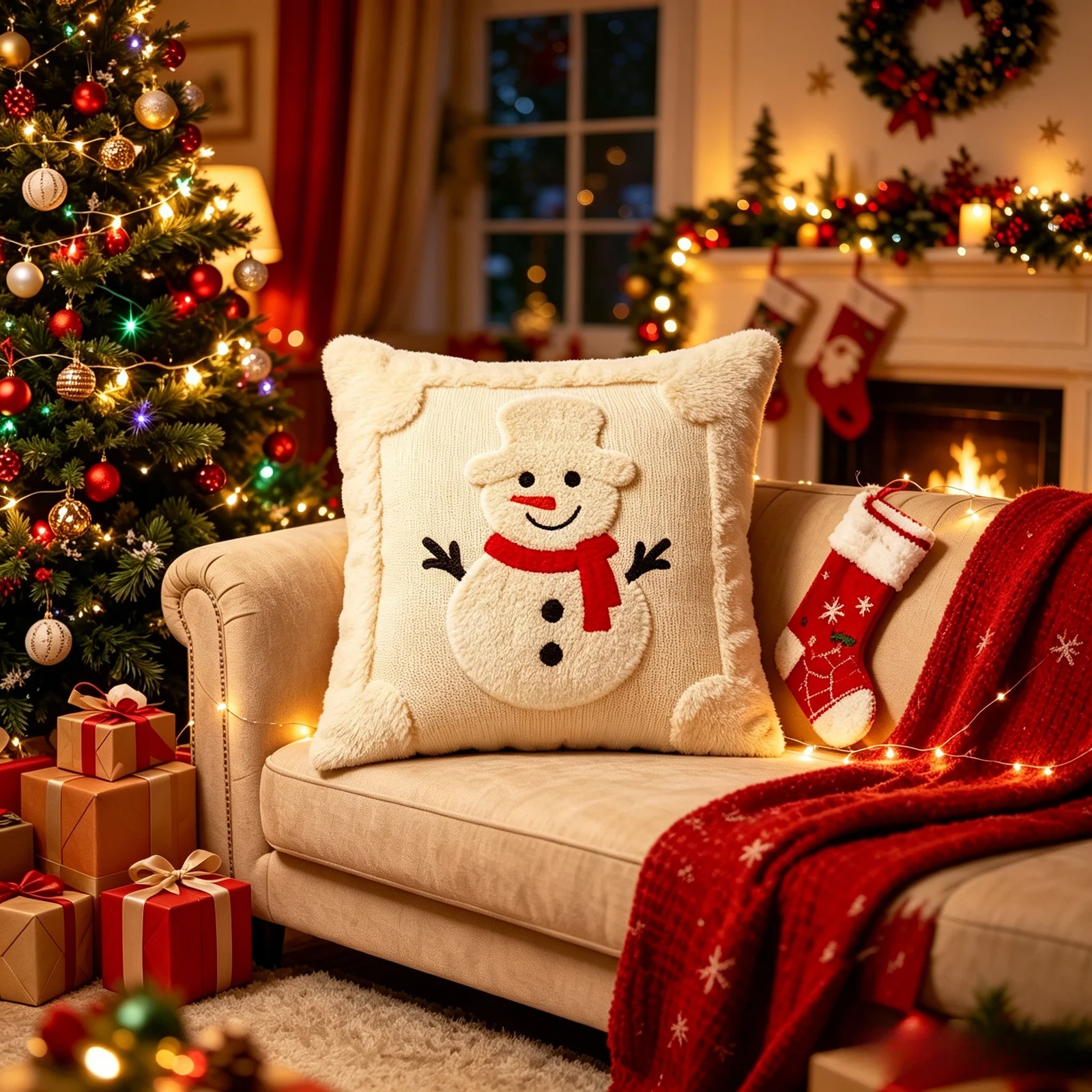 Christmas Throw Pillow Covers Set Of 2, 18 X Inch Soft Plush Faux Fur, Santa Claus… — image 5