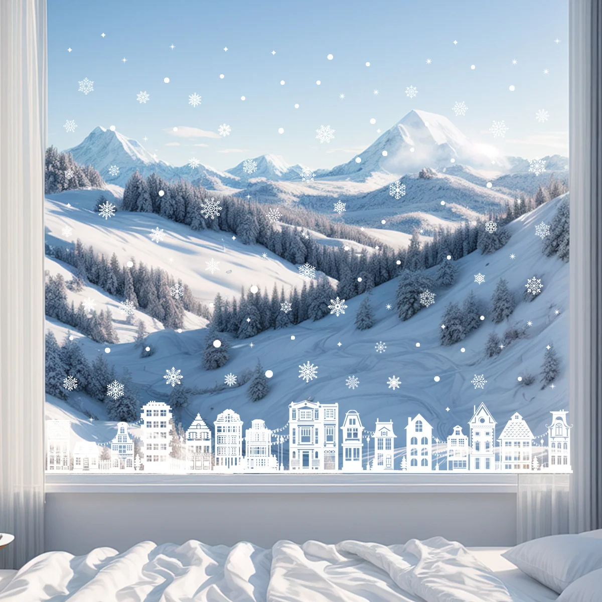 Christmas Window Glass Snowflake Stickers — image 7
