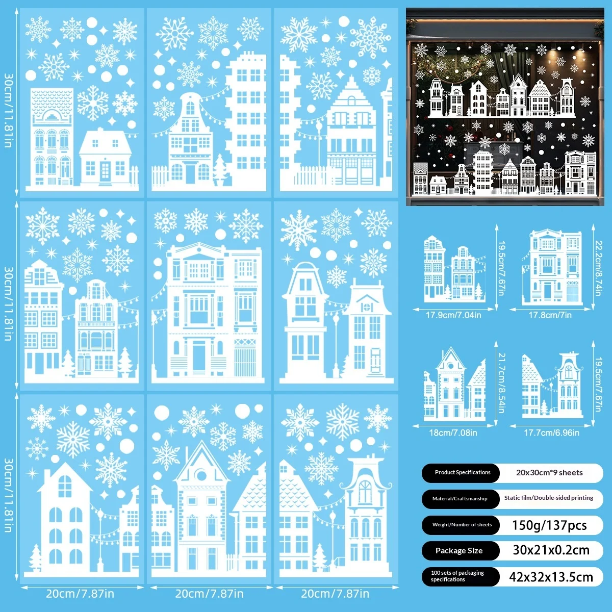 Christmas Window Glass Snowflake Stickers — image 4