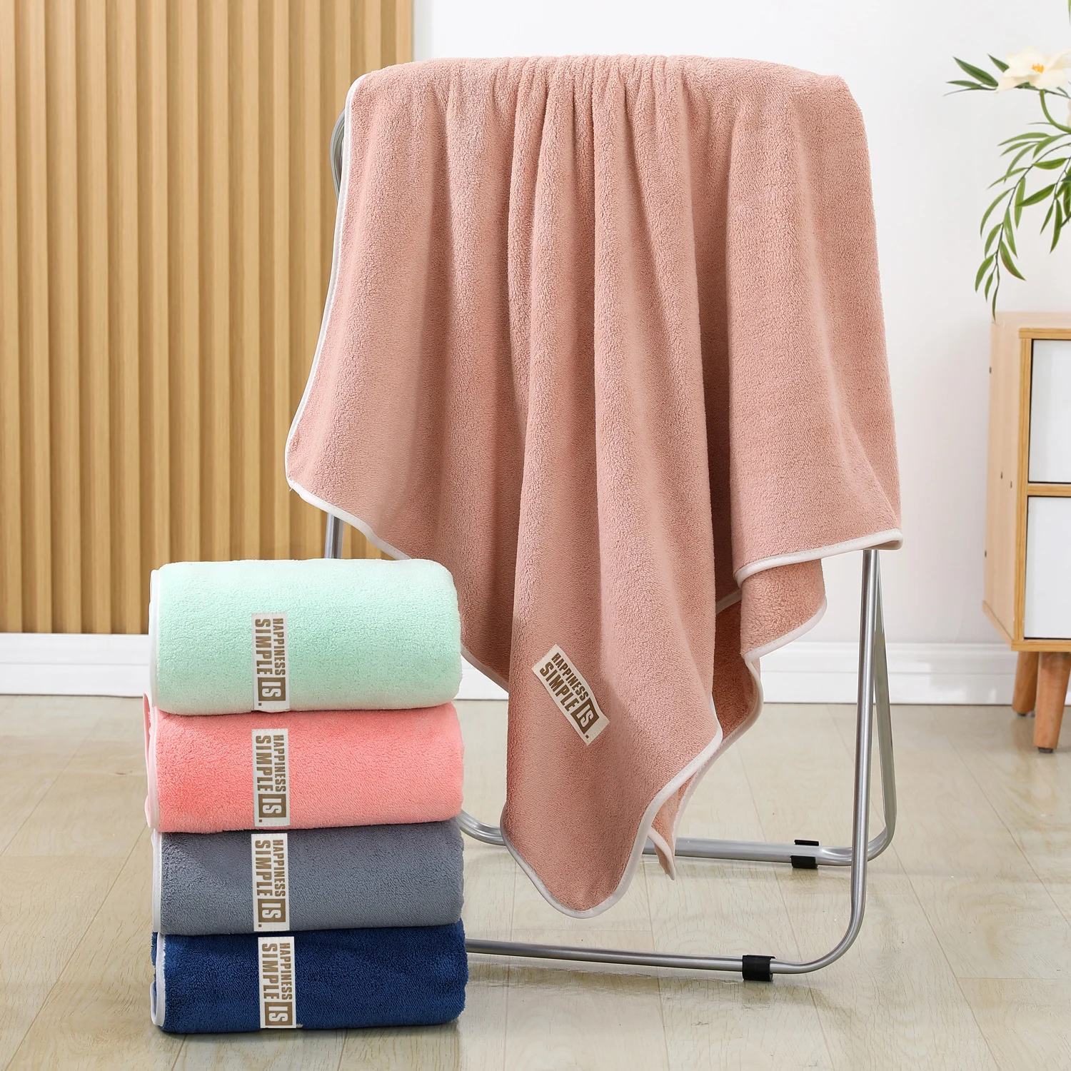 Class A Coral Fleece Bath Towel Soft Skin-friendly Highly Absorbent And Lint-free — image 6