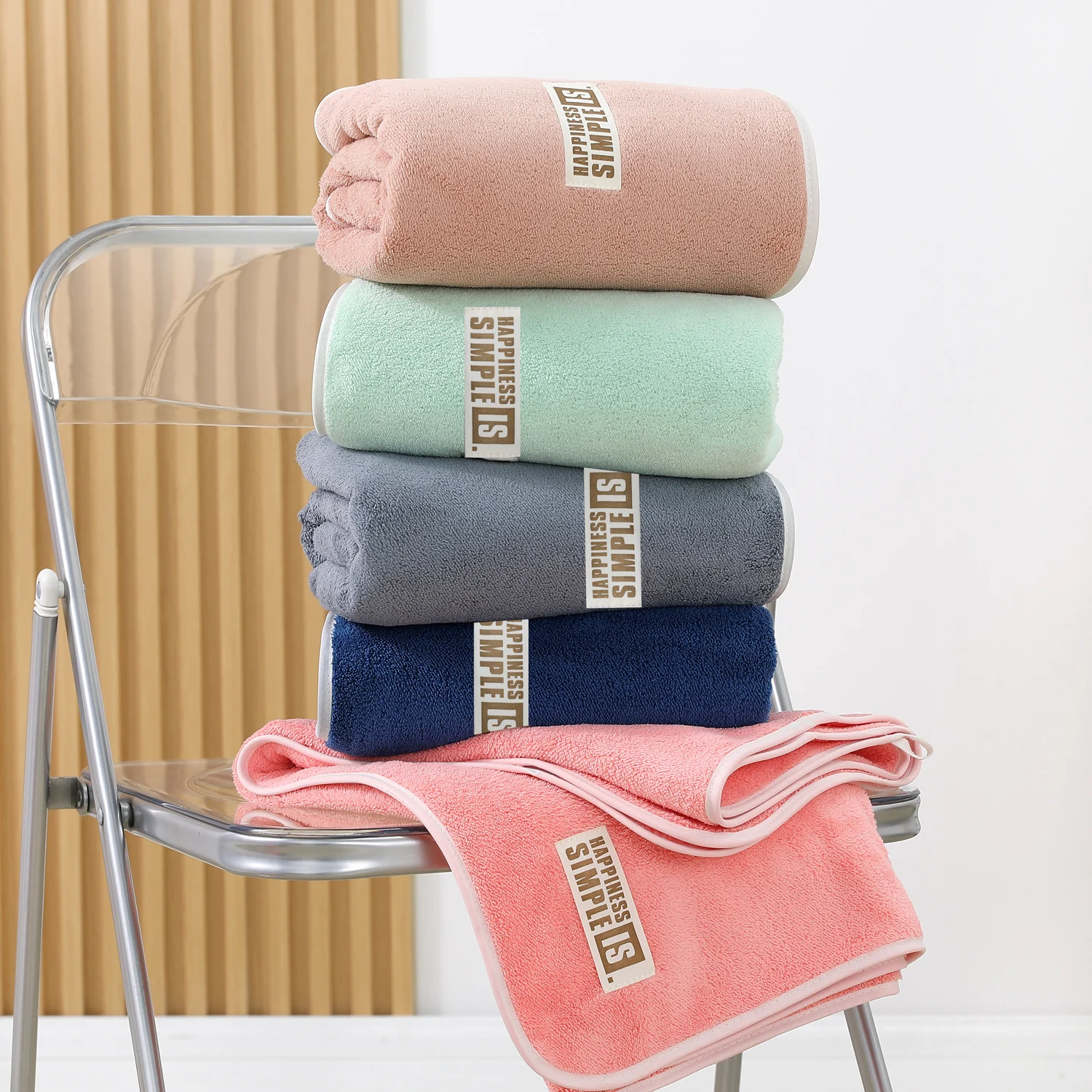 Class A Coral Fleece Bath Towel Soft Skin-friendly Highly Absorbent And Lint-free — image 3