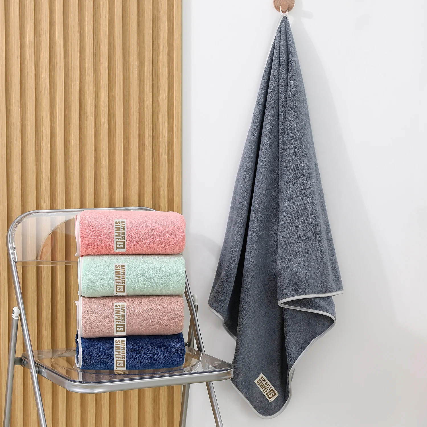Class A Coral Fleece Bath Towel Soft Skin-friendly Highly Absorbent And Lint-free — image 7