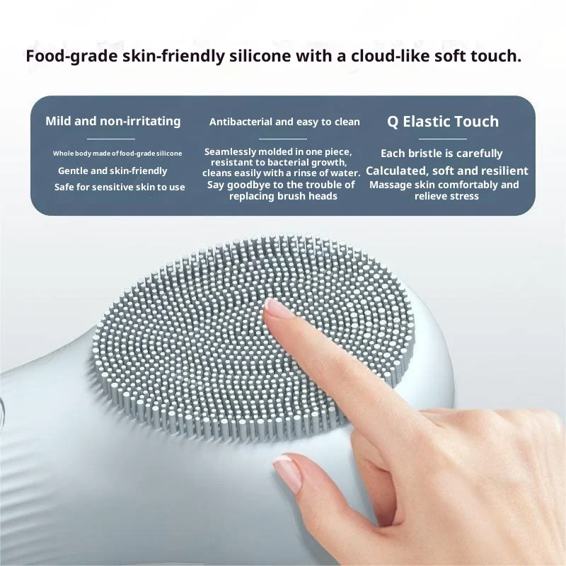 Cleansing Vibrating Massage Handheld Warm Silicone Facial Cleanser — image 7