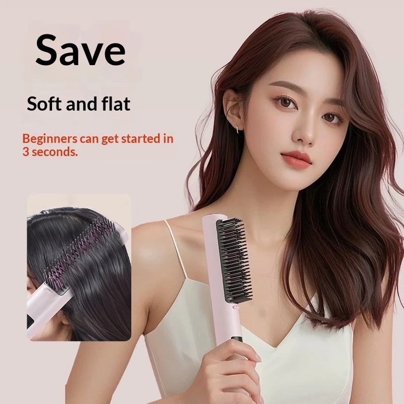 Cold-air Negative-ion Portable Curling And Straightening Comb — image 3