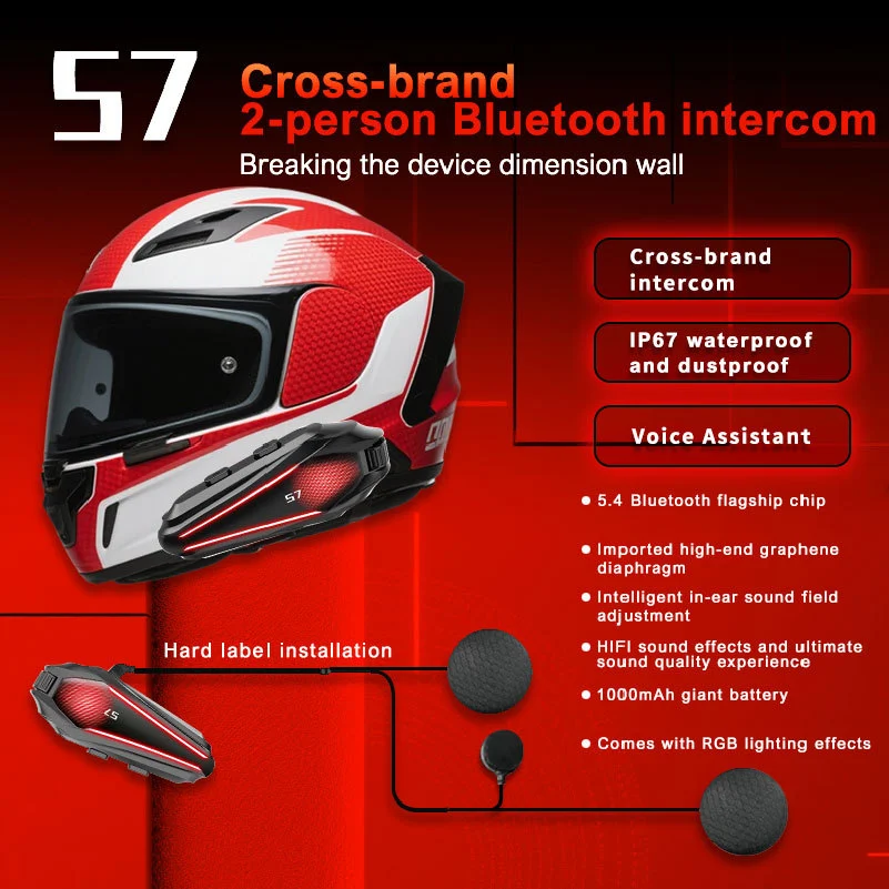 Cold-weather Noise-canceling Group Cycling Intercom Headset — image 4