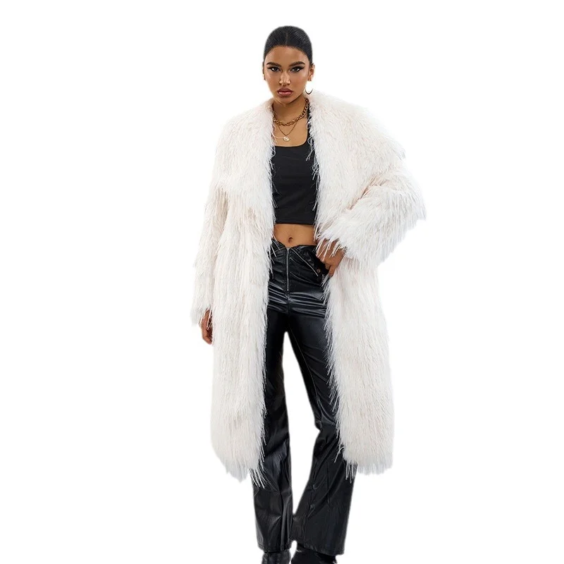 Collar Artificial Fur Top Coat Long Style Temperament For Commuting — image 6