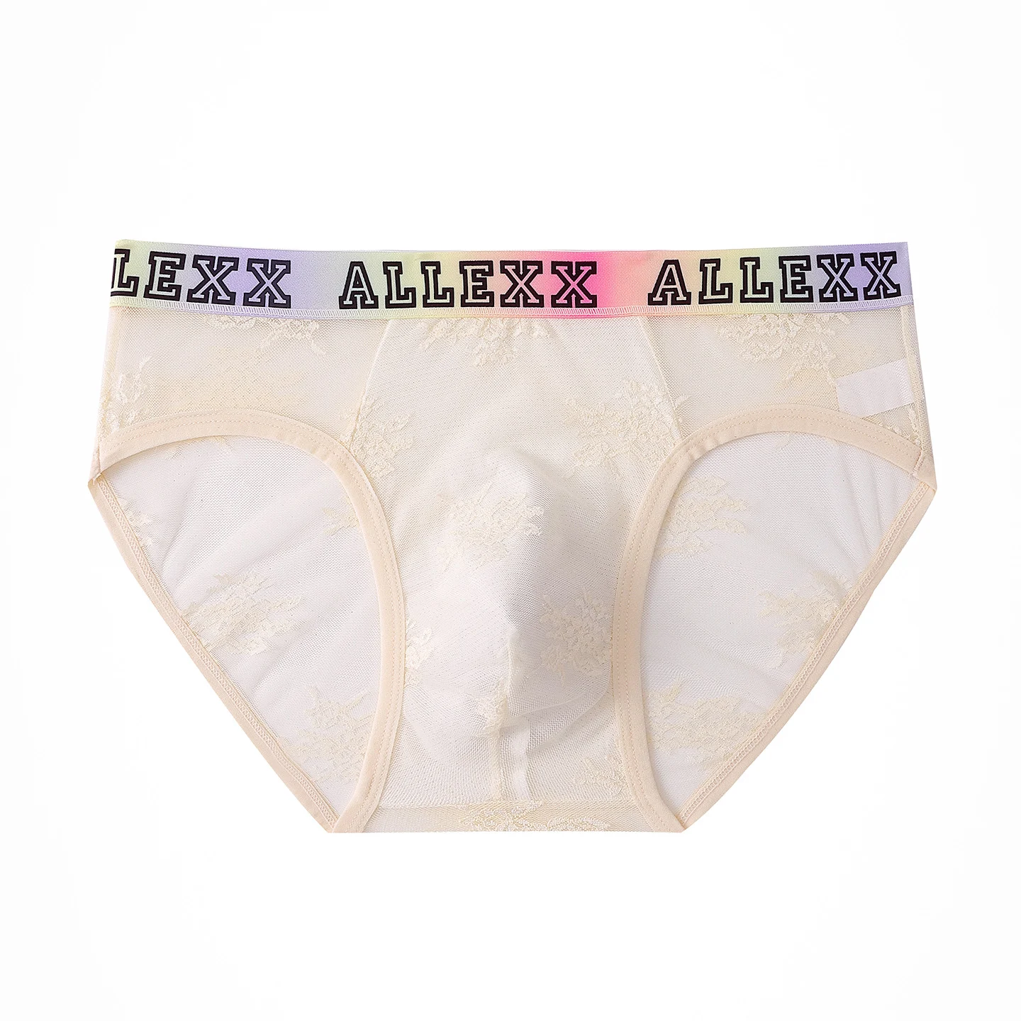 Color-block Vibrant-alphabet Mens Ultra-thin Underwear — image 2