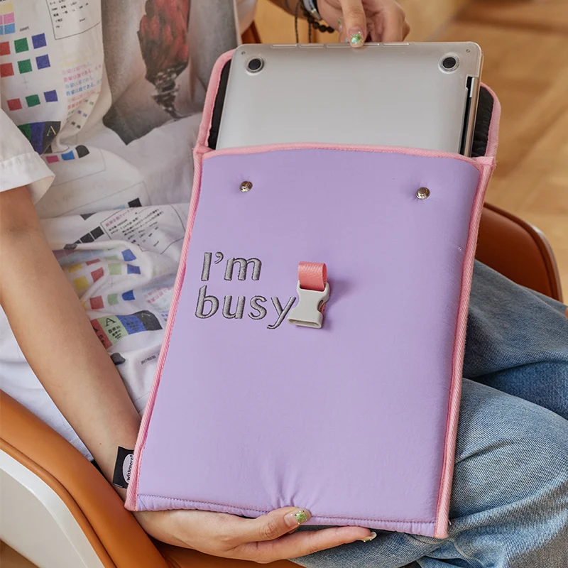 Color Blocked Ipad Computer Bag, Contrasting Handheld Tablet Liner, Wear-resistant… — image 3