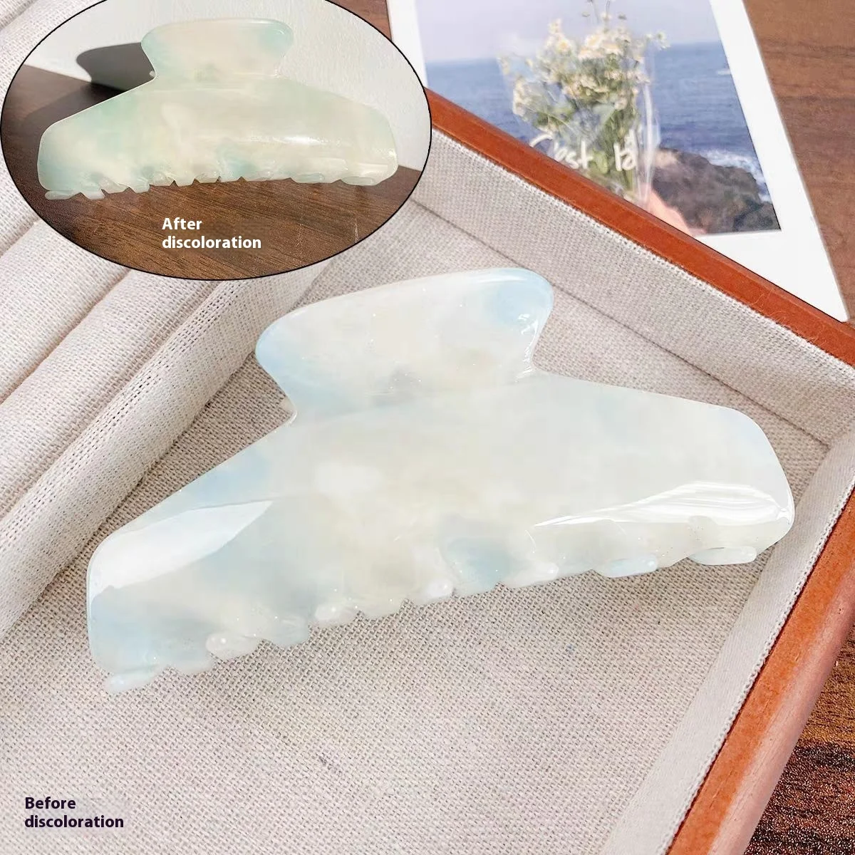 Color Changing In The Sun Exquisite High-grade Acetate Shark Clip Updo Hair Claw… — image 5