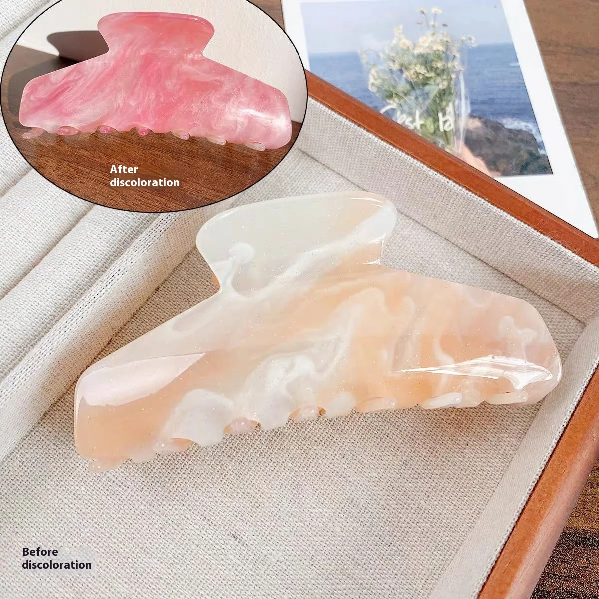 Color Changing In The Sun Exquisite High-grade Acetate Shark Clip Updo Hair Claw… — image 3