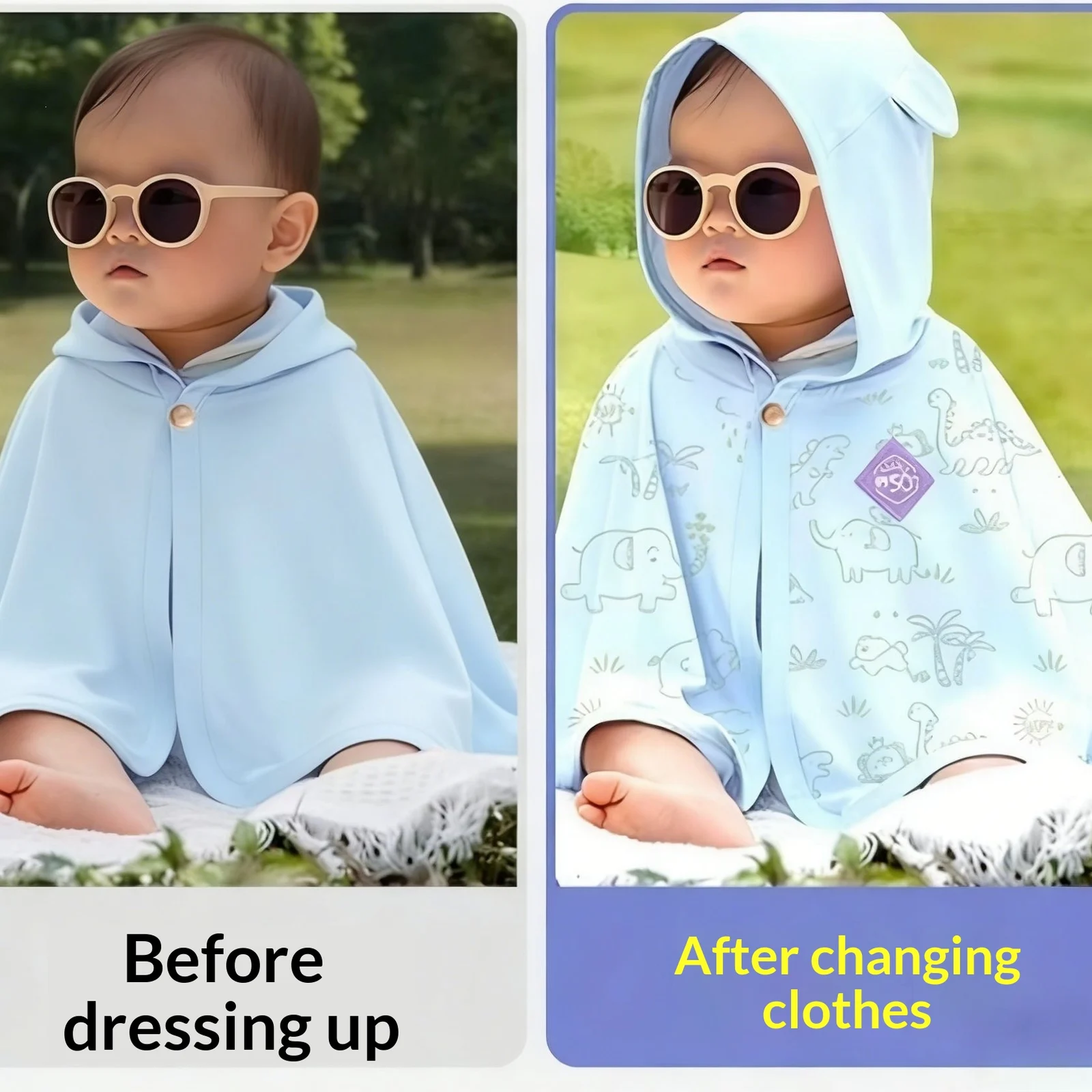 Color-changing Uv-protection Cape Baby Sun-protective Garment — image 7