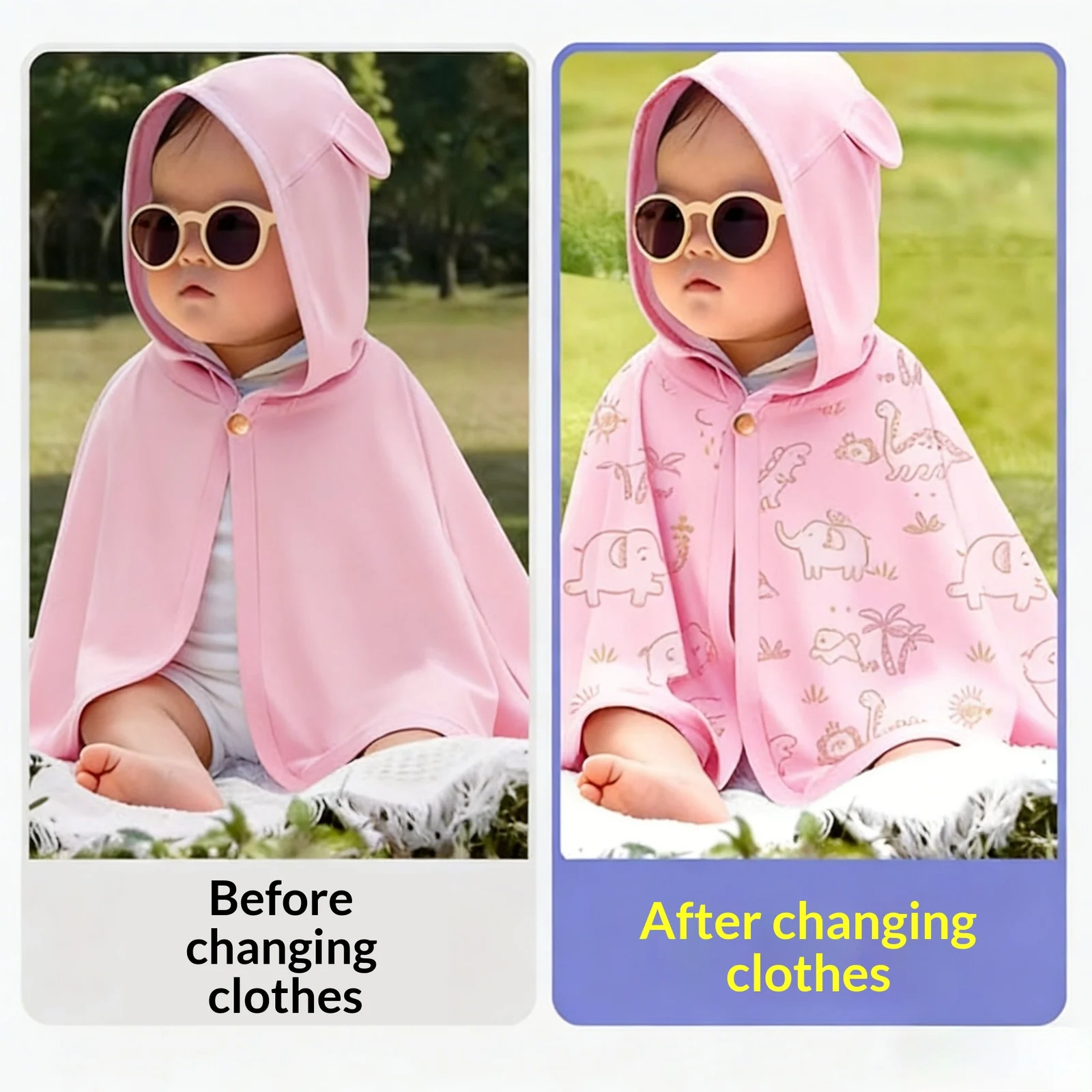 Color-changing Uv-protection Cape Baby Sun-protective Garment — image 8