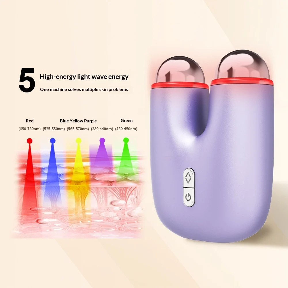 Color-light Vibration V-face Device Hot-compress Massager — image 5