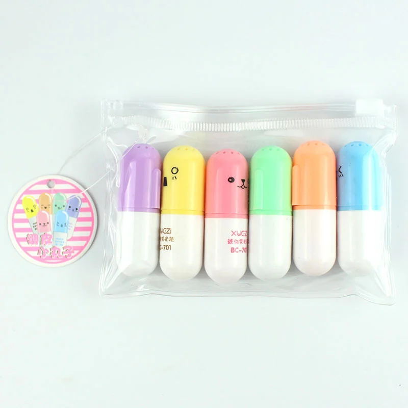 Color Marker Highlighters Set In 6 Colors — image 2
