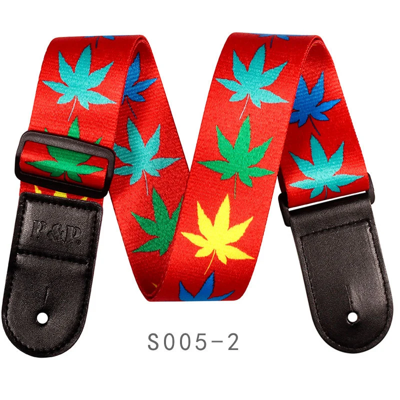 Colorful Heat-transfer Printed Universal Bakelite Guitar Strap — image 3