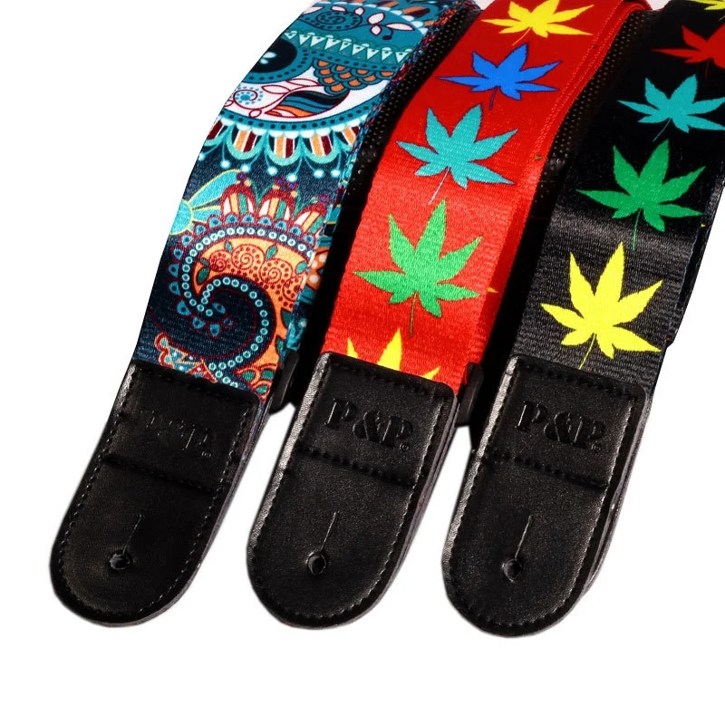 Colorful Heat-transfer Printed Universal Bakelite Guitar Strap — image 4