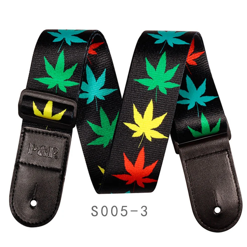Colorful Heat-transfer Printed Universal Bakelite Guitar Strap — image 2