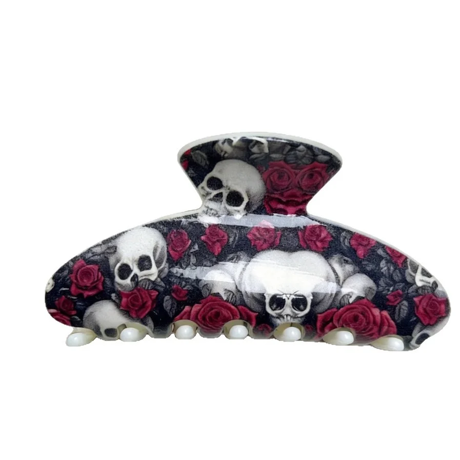 Colorful Skull And Flower Hair Clip Accessory — image 4