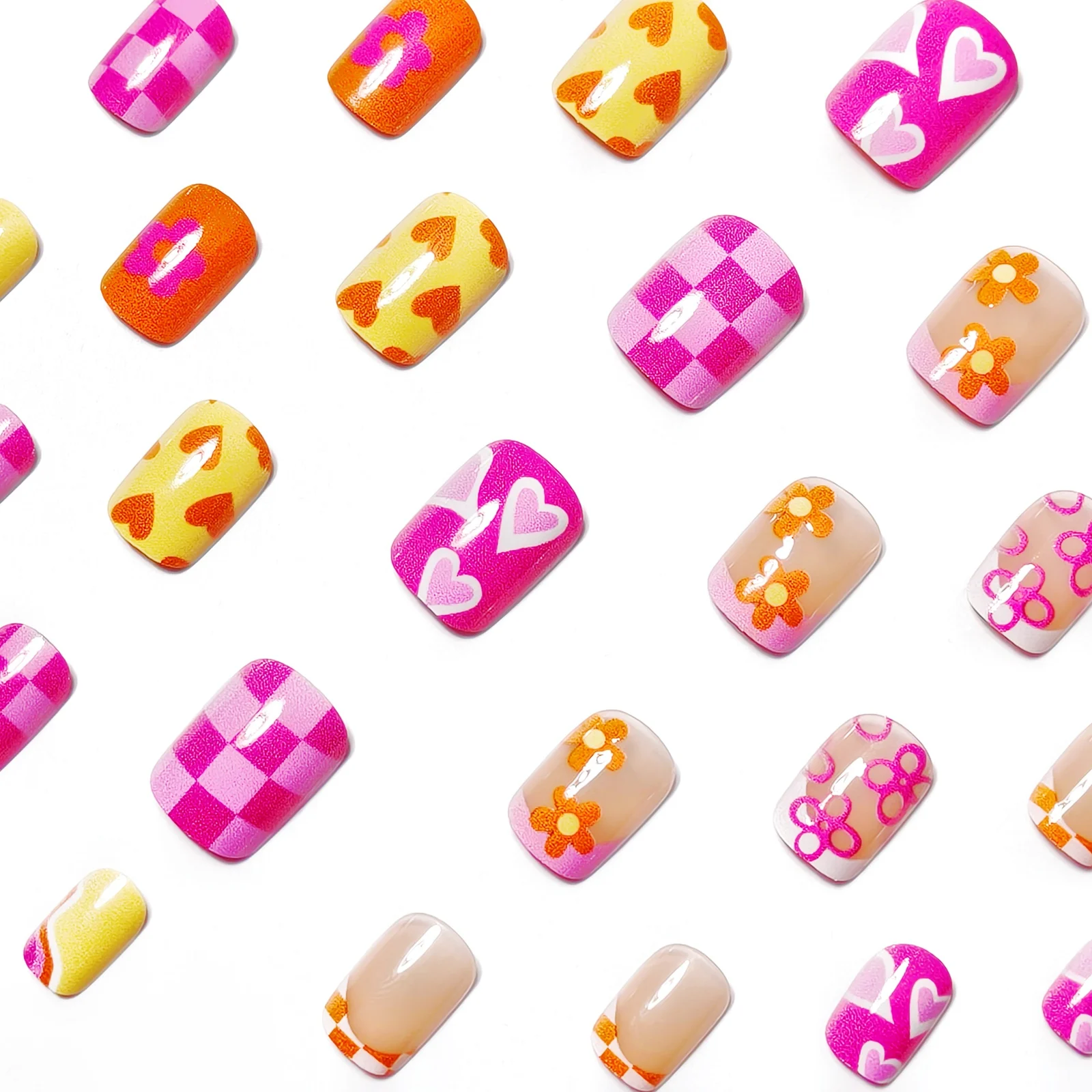 Colorful Summer Cute Little Flower Press-on Nails — image 2