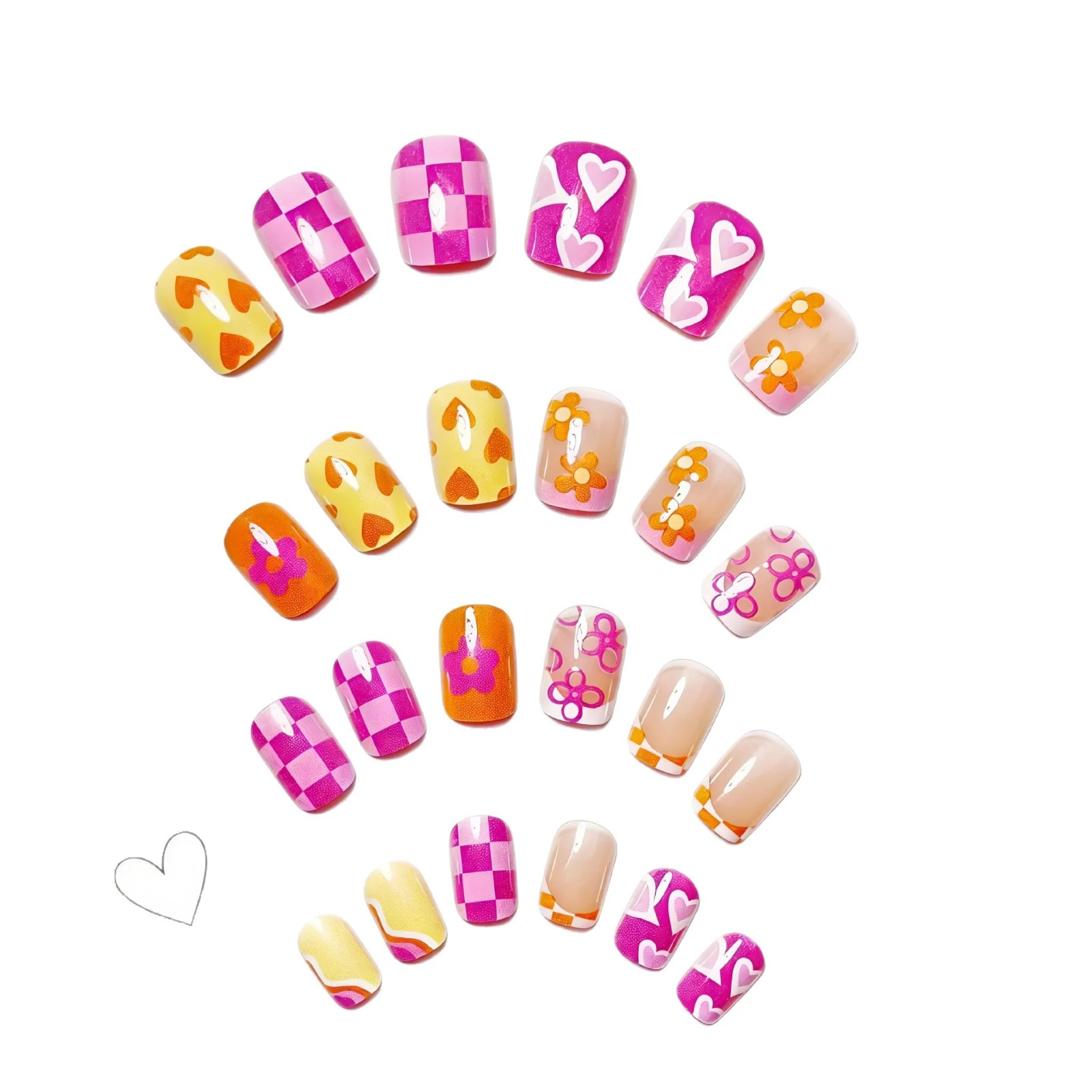 Colorful Summer Cute Little Flower Press-on Nails — image 4