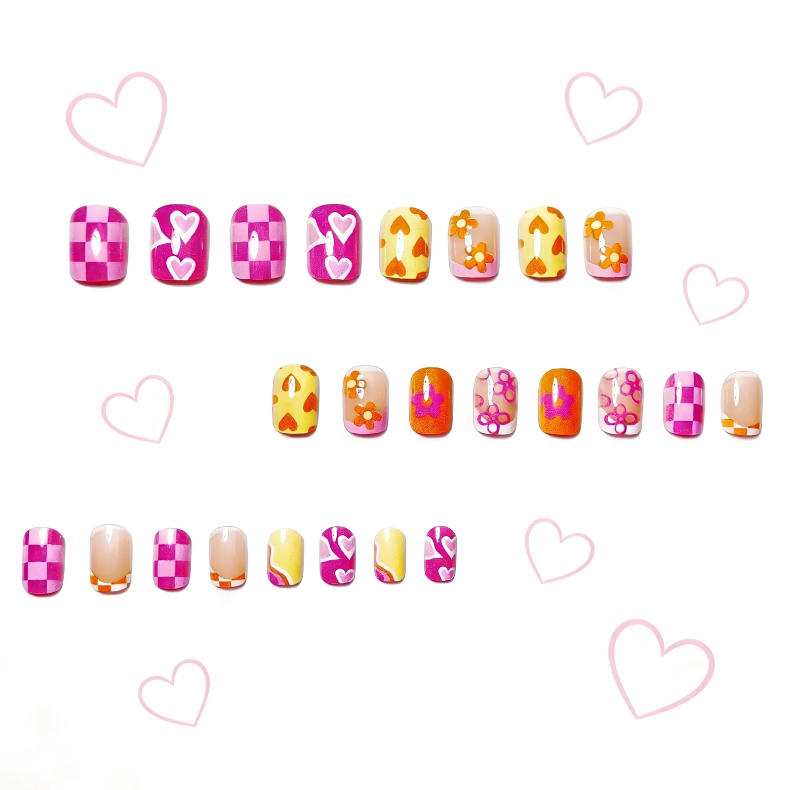 Colorful Summer Cute Little Flower Press-on Nails — image 5