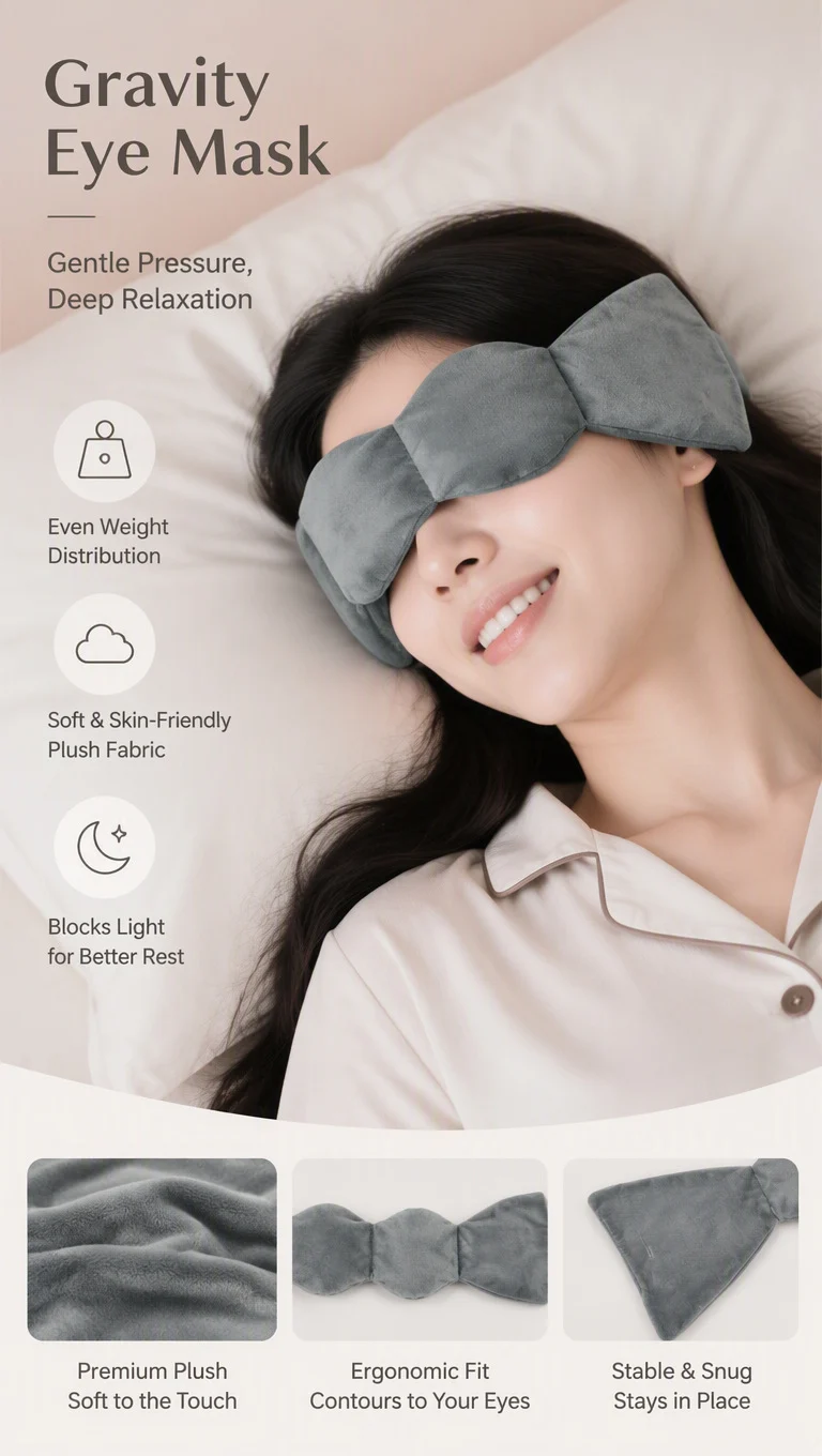 Comfortable Light-blocking Gravity Eye Mask With Pressure — image 2