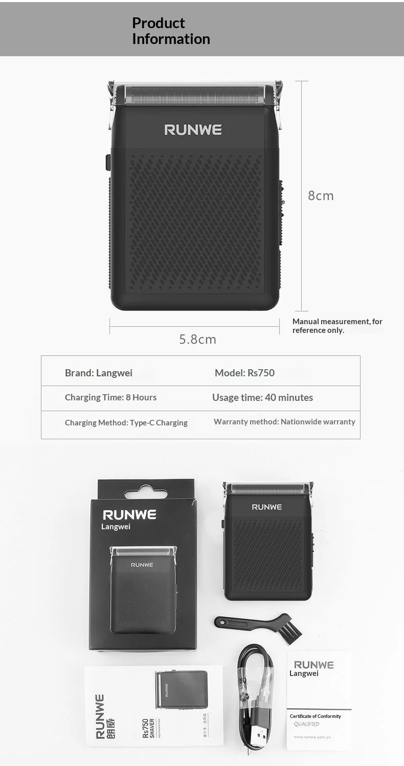 Compact Portable Mini Shaver Usb-rechargeable Razor — image 3