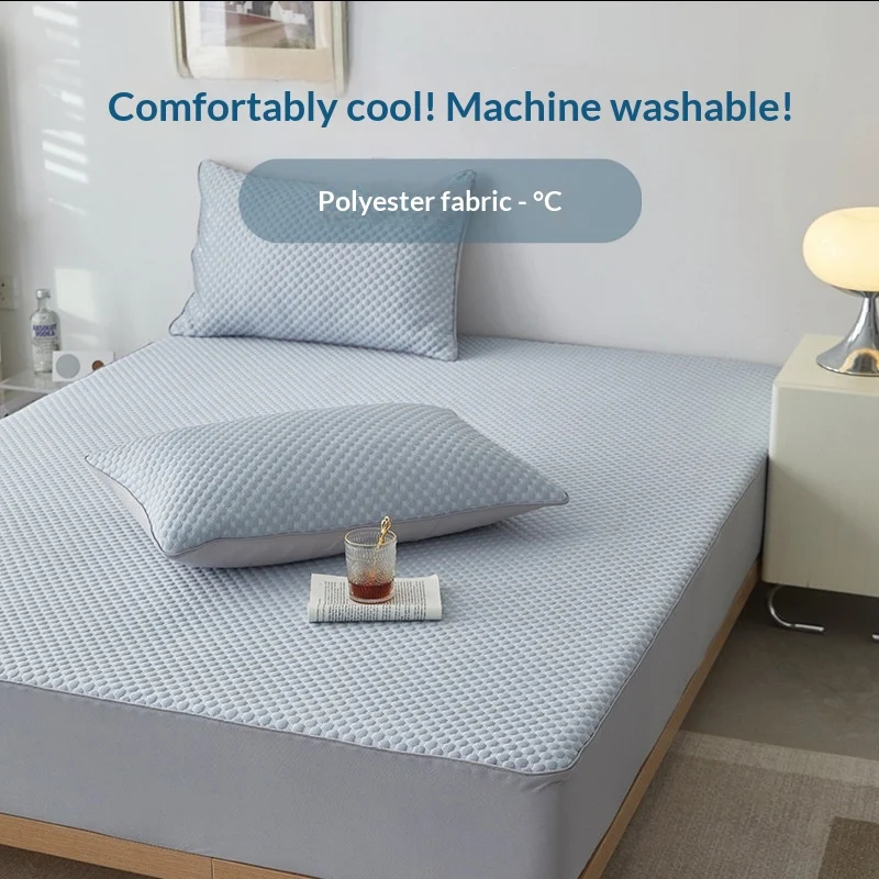 Cooling Bedding Three-piece Set Polyethylene Ice Silk Washable Cool-feel Bed Mat — image 7