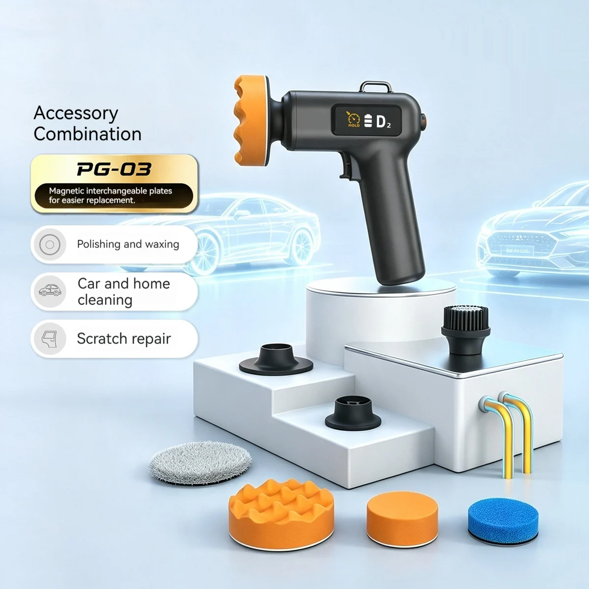 Cordless Car Polisher Waxing Scratch Repair And Cleaning Tool — image 7