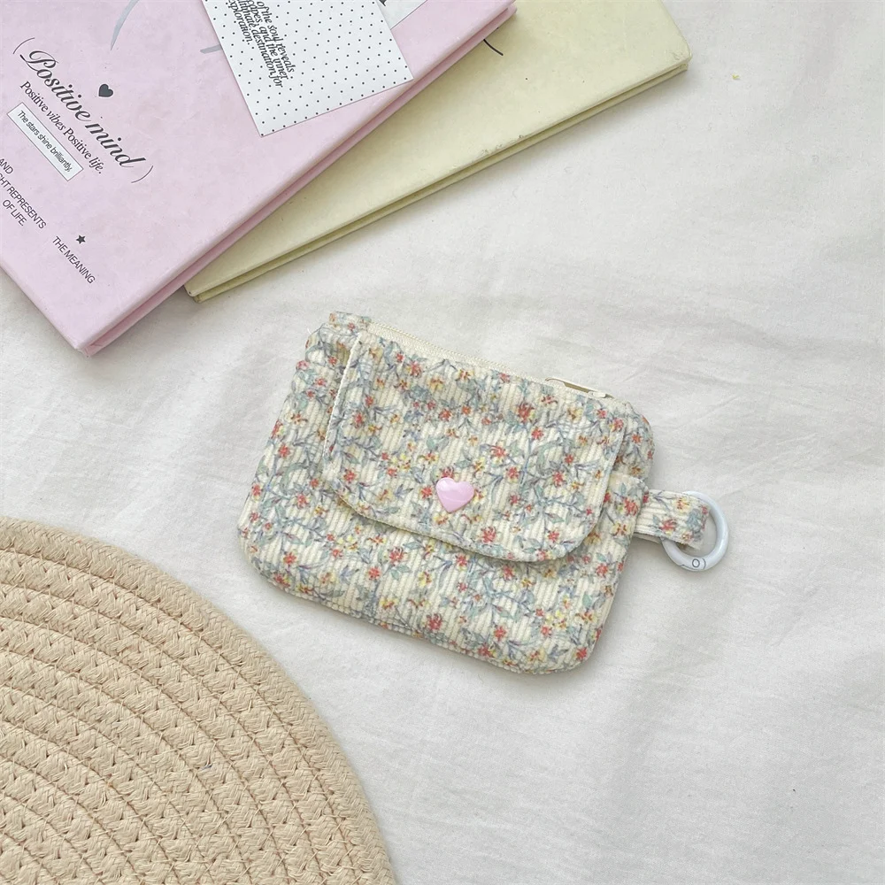 Corduroy Printed Coin Purse For Women — variant image