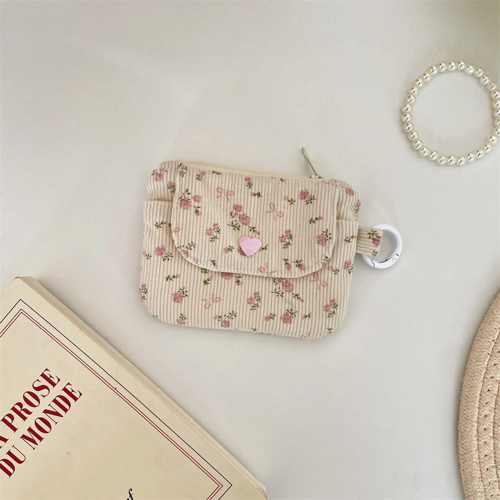 Corduroy Printed Coin Purse For Women — variant image