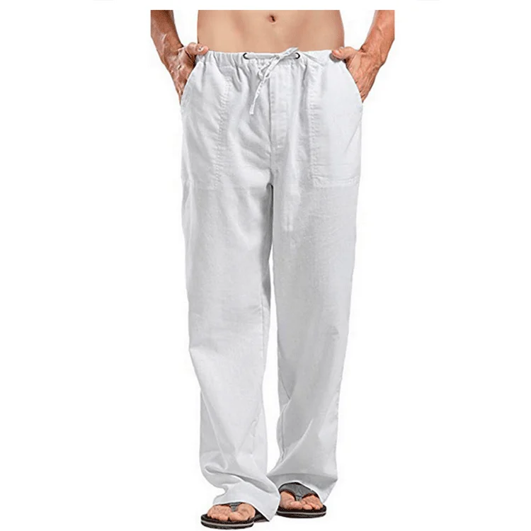 Cotton And Linen Ready-made Large Size Men's Pants Breathable Sweat-absorbent Trousers… — image 8