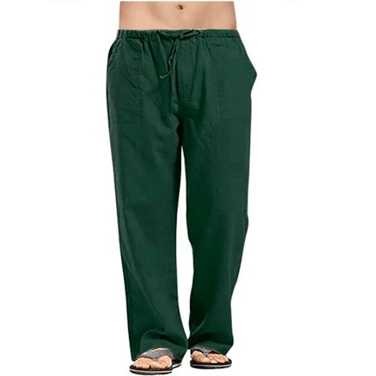 Cotton And Linen Ready-made Large Size Men's Pants Breathable Sweat-absorbent Trousers… — image 6