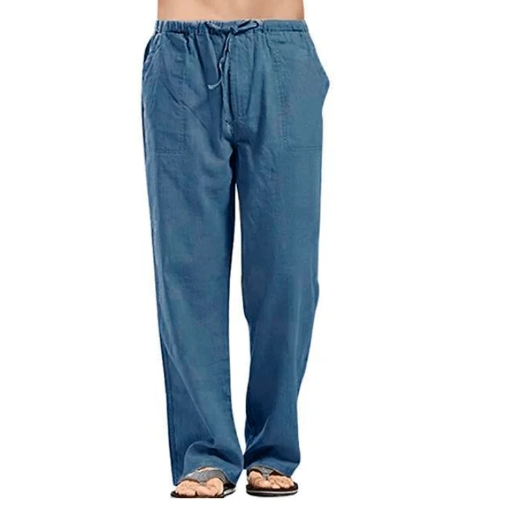 Cotton And Linen Ready-made Large Size Men's Pants Breathable Sweat-absorbent Trousers… — image 7