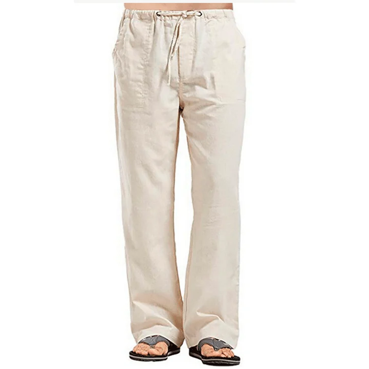 Cotton And Linen Ready-made Large Size Men's Pants Breathable Sweat-absorbent Trousers… — image 10
