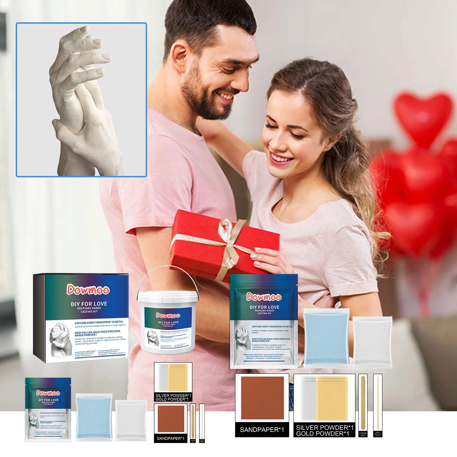 Couple Foot Model Powder Blue Bucket 1 Set 1box — image 2