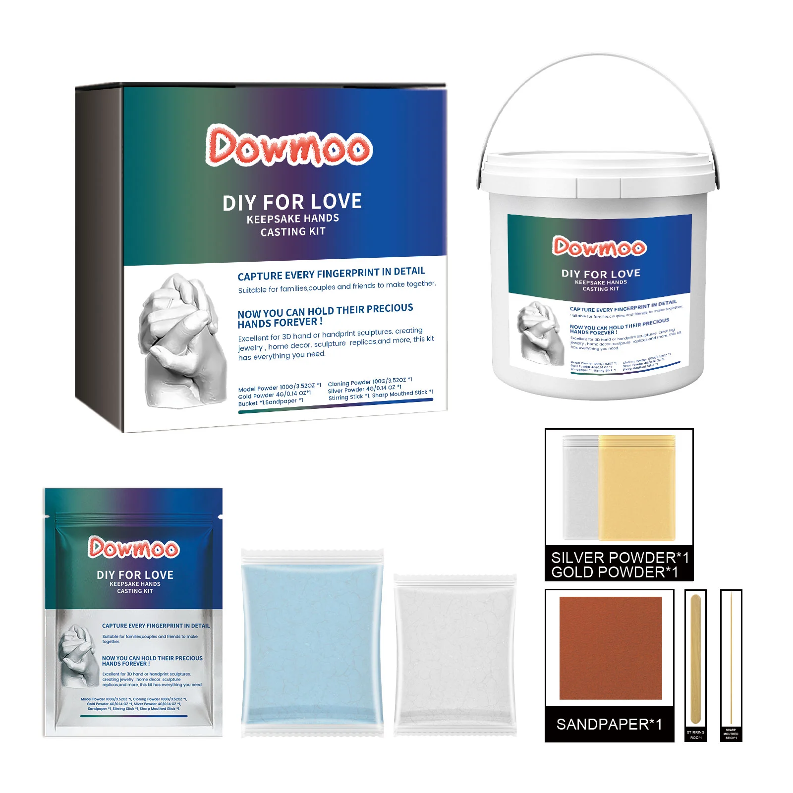 Couple Foot Model Powder Blue Bucket 1 Set 1box — image 8