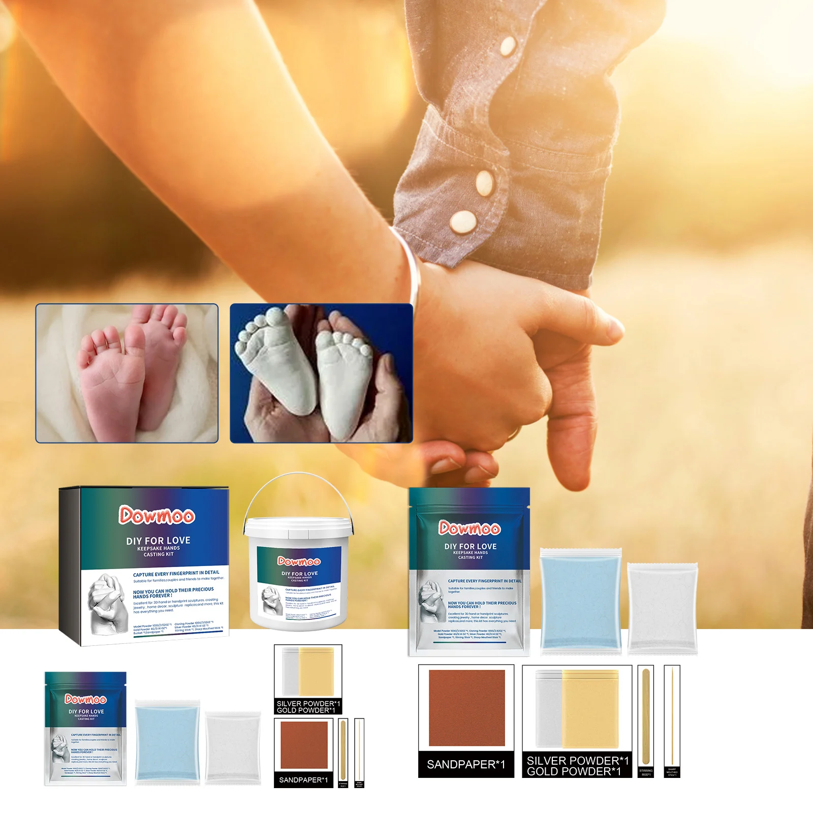 Couple Foot Model Powder Blue Bucket 1 Set 1box — image 6