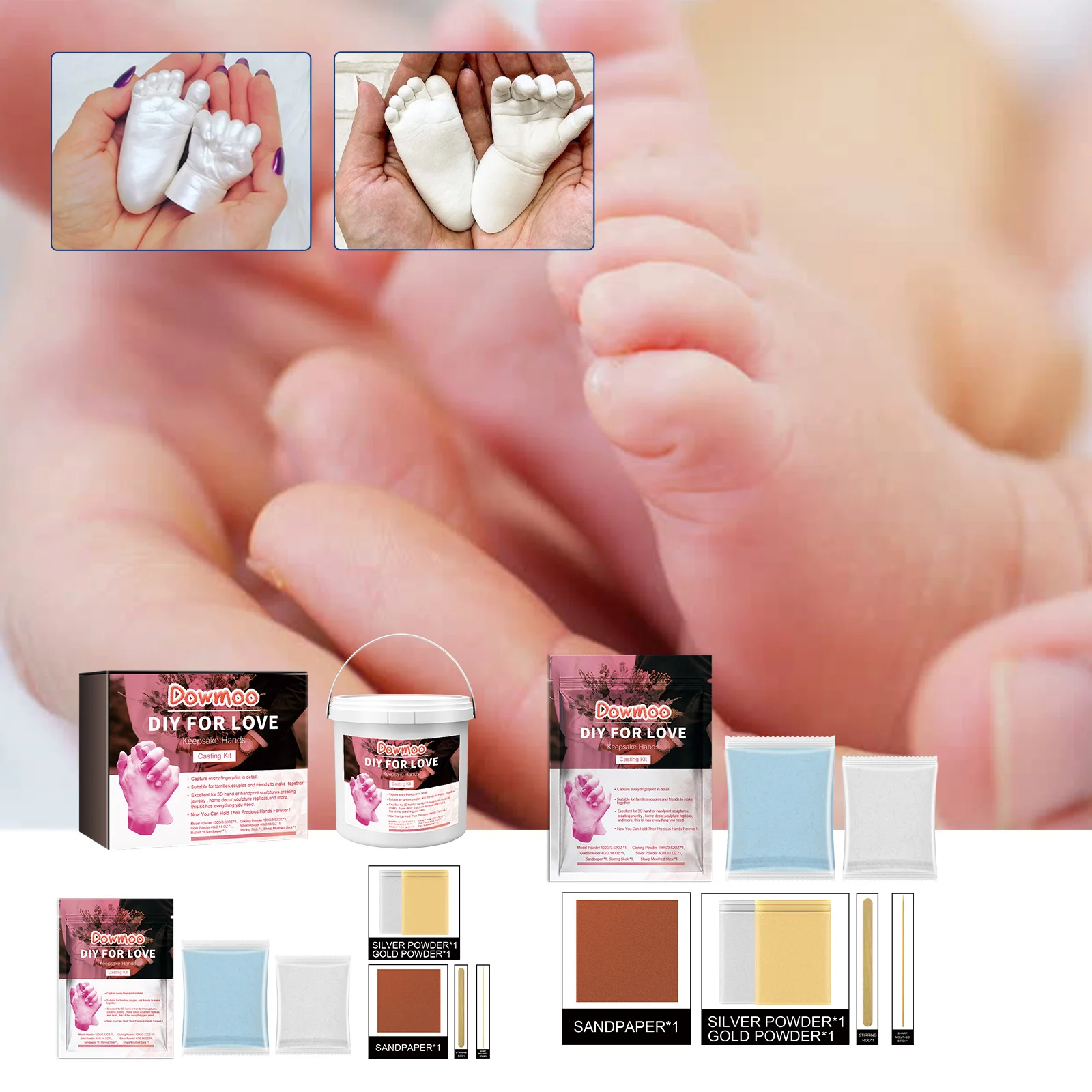 Couple Hand And Foot Model Powder P Ink Bag 200g 1bag — image 4