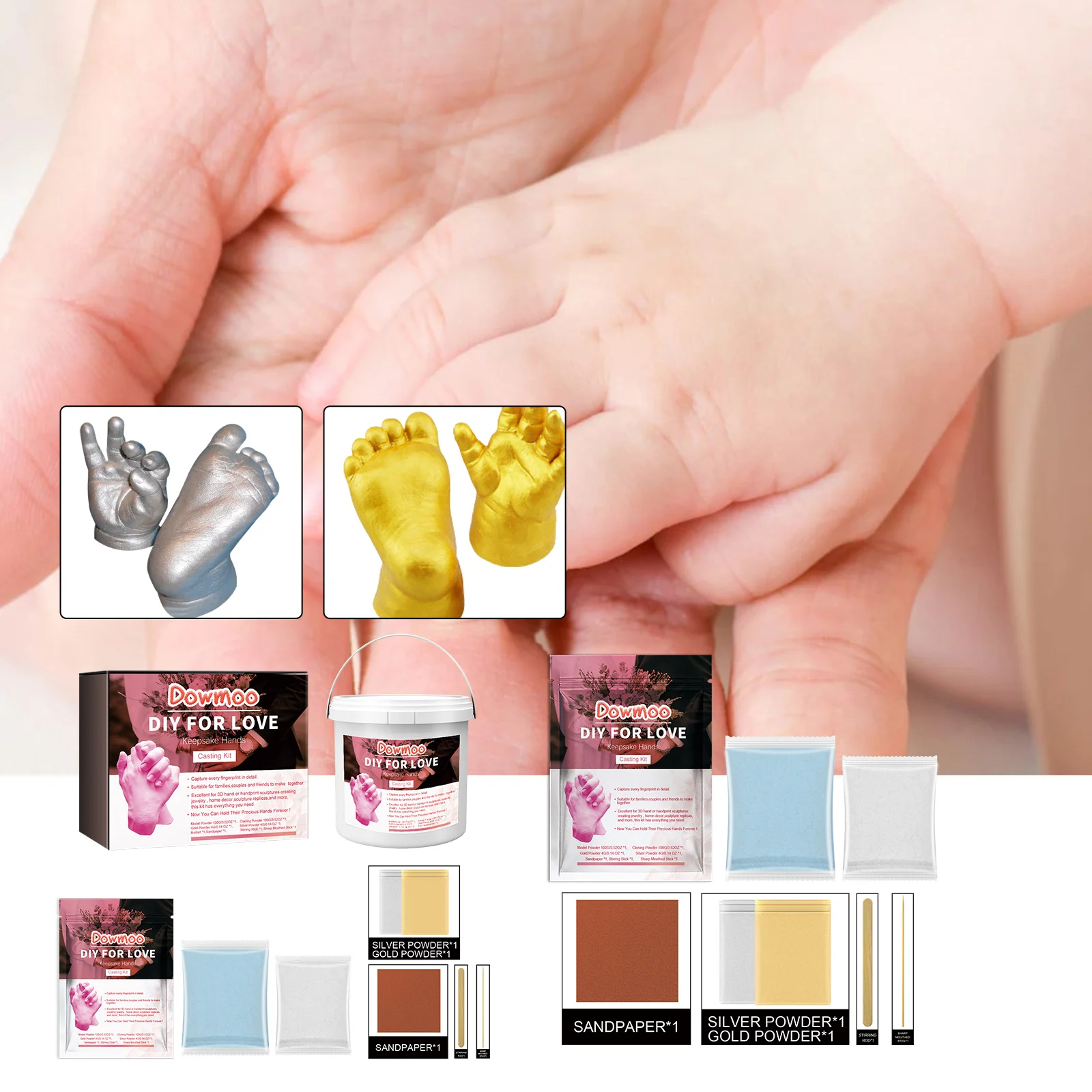 Couple Hand And Foot Model Powder P Ink Bag 200g 1bag — image 2
