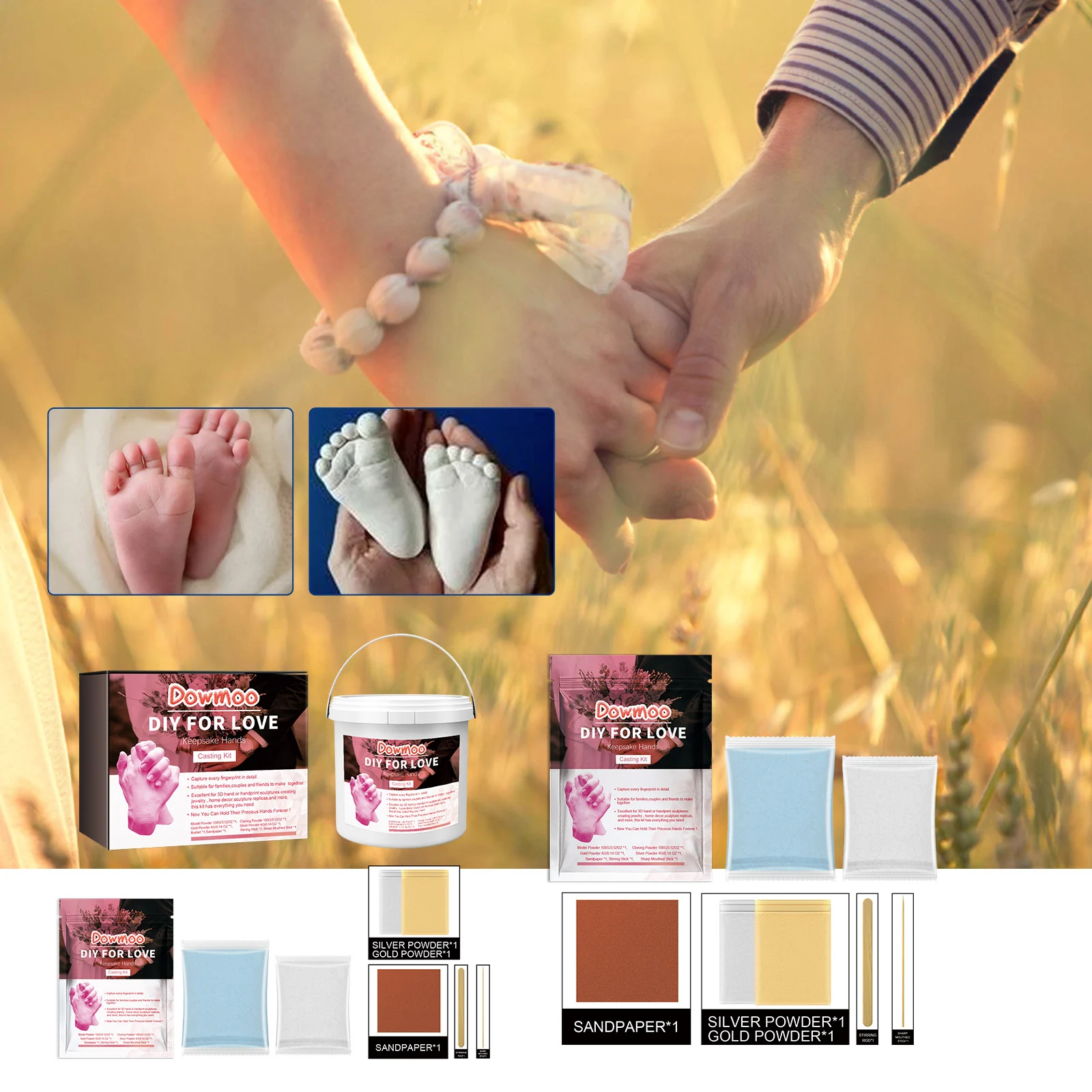 Couple Hand And Foot Model Powder P Ink Bag 200g 1bag — image 3