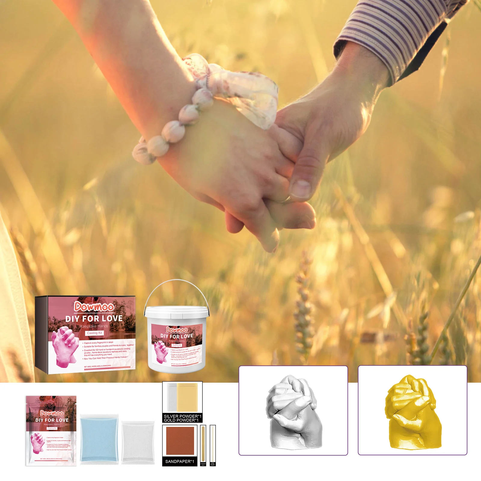 Couple Hand Mask DIY Model P Ink Box Set 600g 1box — image 4