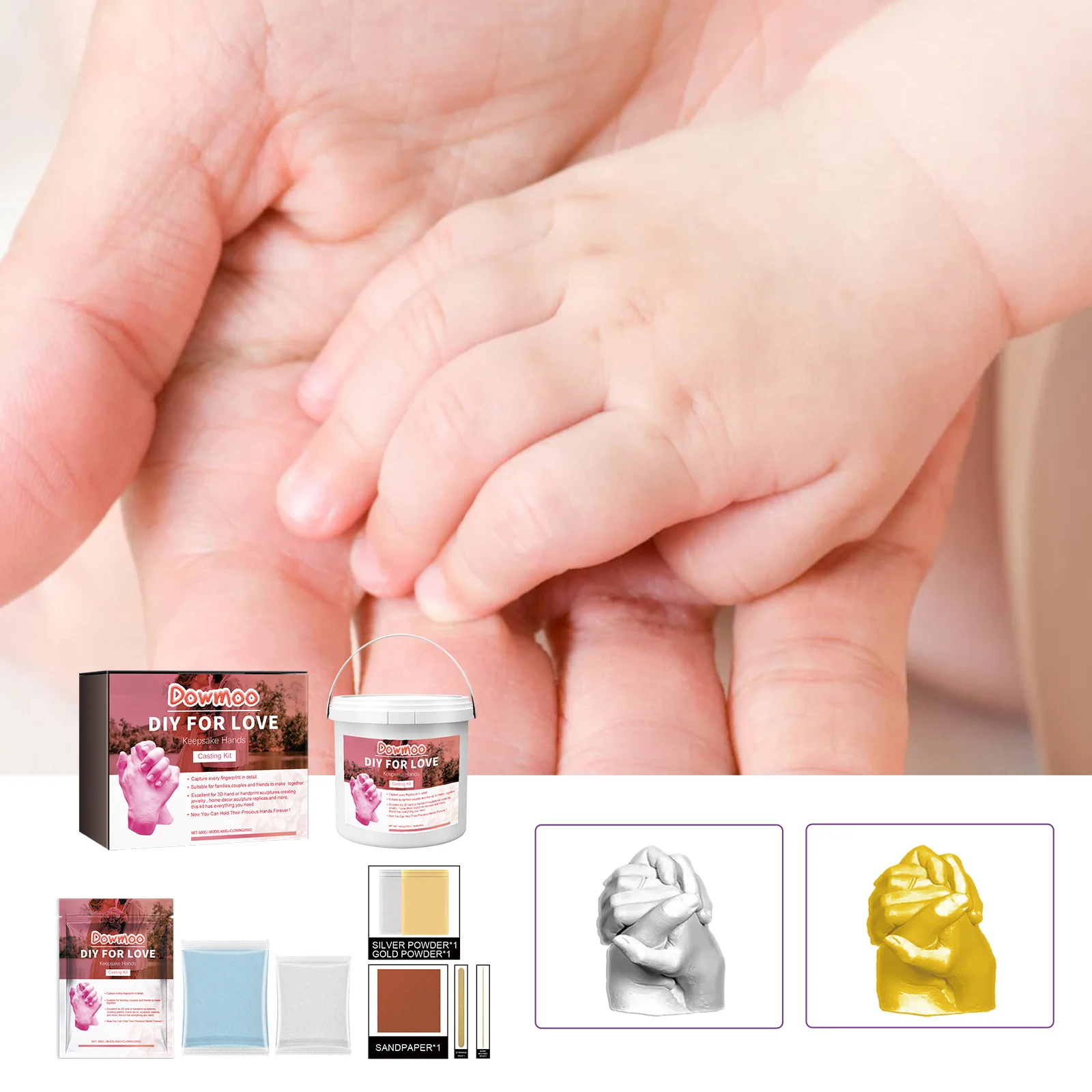 Couple Hand Mask DIY Model P Ink Box Set 600g 1box — image 6