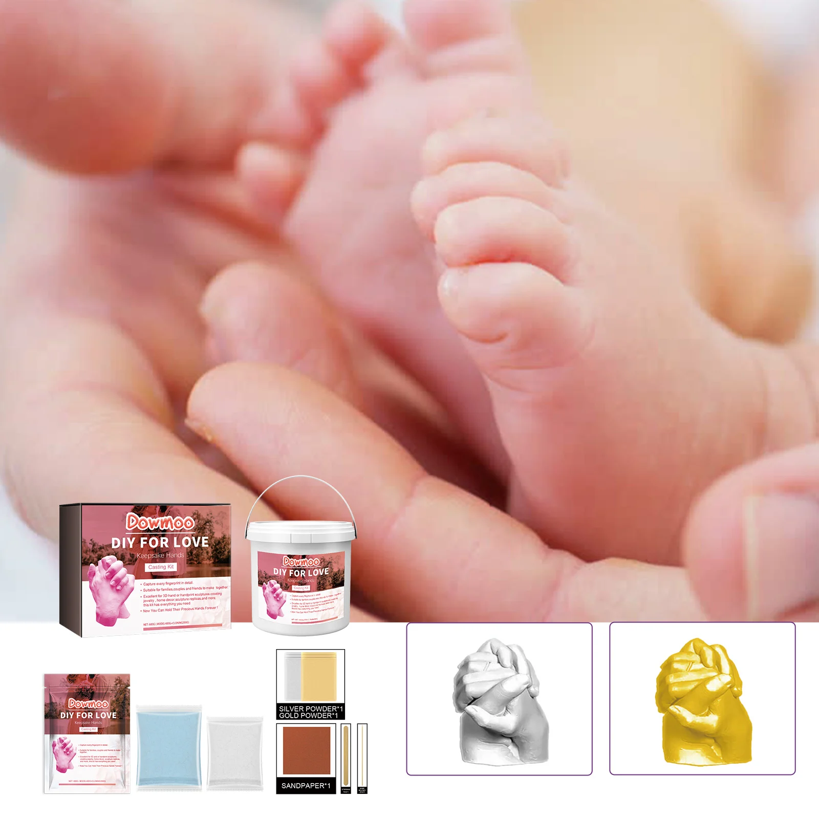 Couple Hand Mask DIY Model P Ink Box Set 600g 1box — image 7
