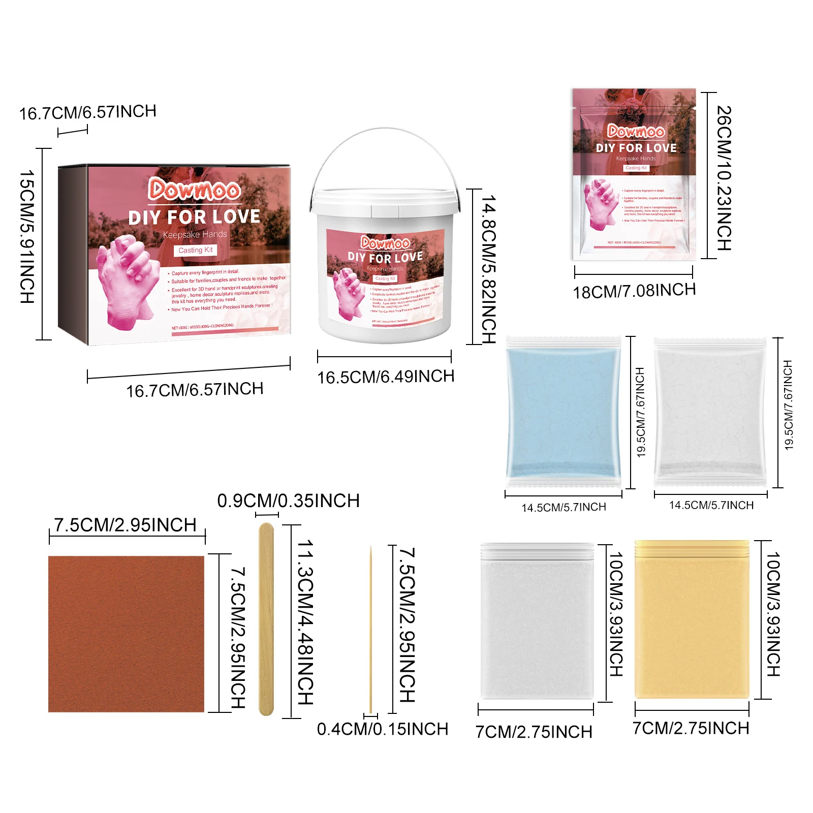 Couple Hand Mask DIY Model P Ink Box Set 600g 1box — image 5