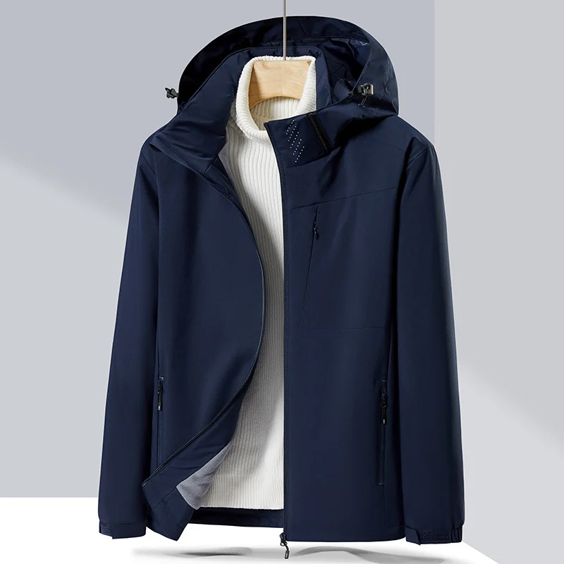 Couple Single-layer Jacket Windproof Sports Fleece-lined Padded Overalls — image 8