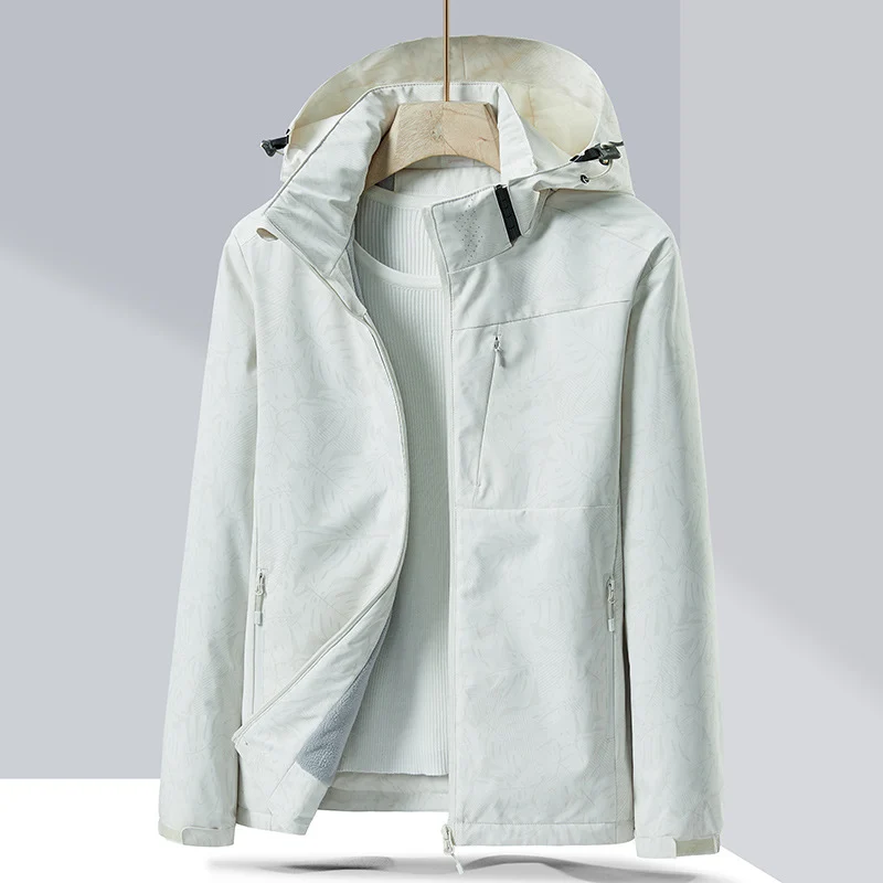 Couple Single-layer Jacket Windproof Sports Fleece-lined Padded Overalls — image 5